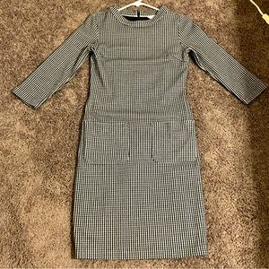 Boden Jersey Jacquard Houndstooth Dress Size 2R